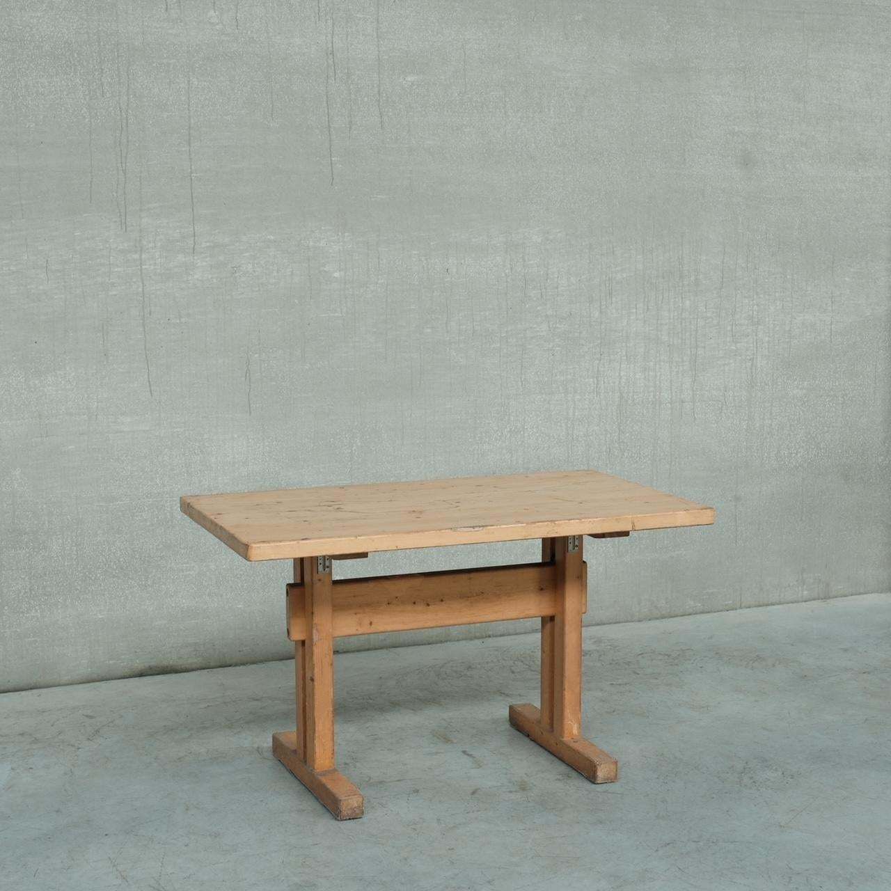 Charlotte Perriand Mid Century French Les Arcs Dining Table, 'No.2' photo Furniture
