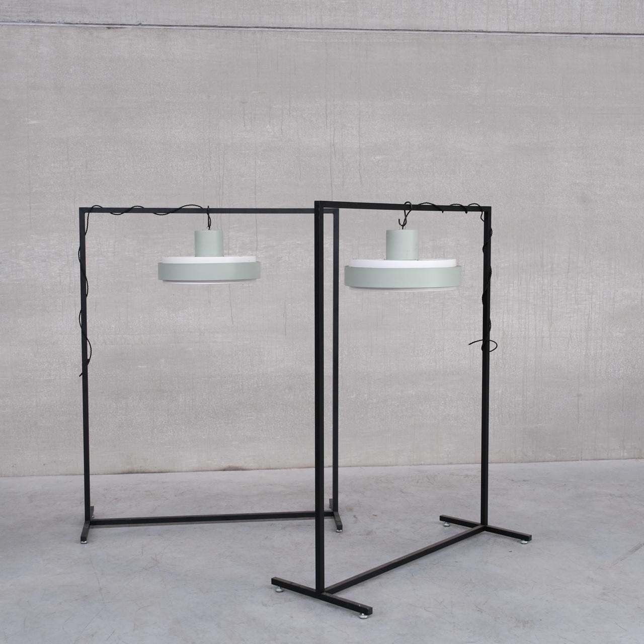 Set Of Mid Century Steel And Glass Pendants By Raak '16' photo vinterior