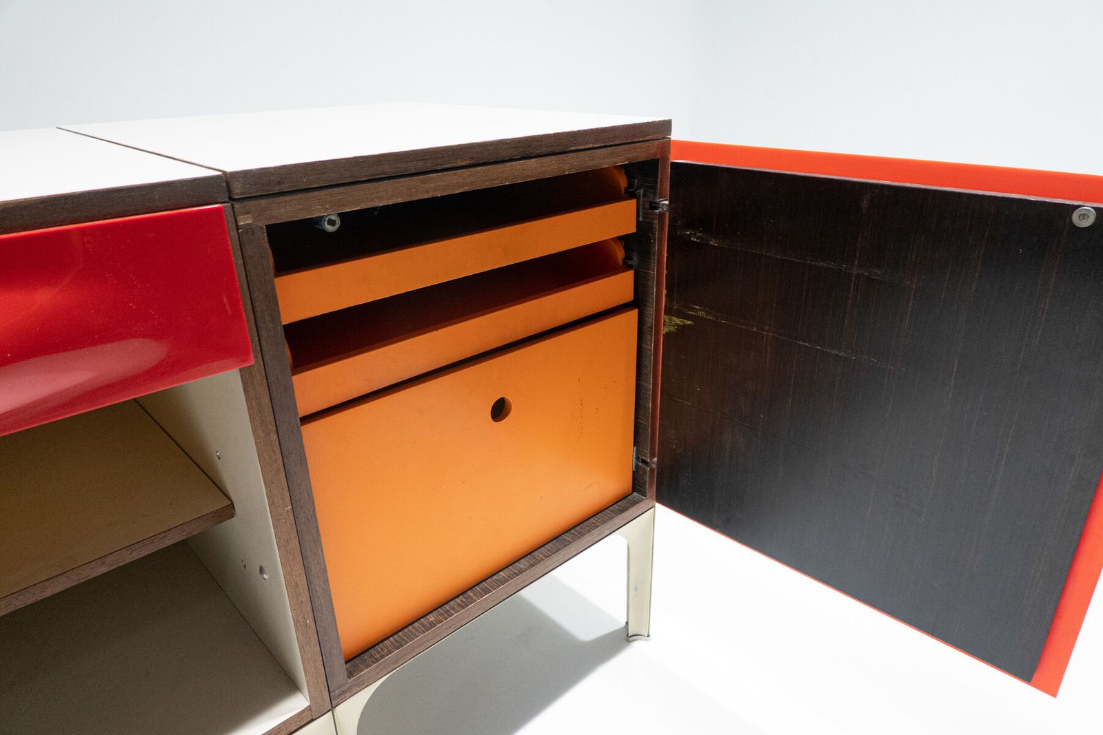 photo furniture Mid Century Modern Desk With Sliding Top By Raymond Loewy