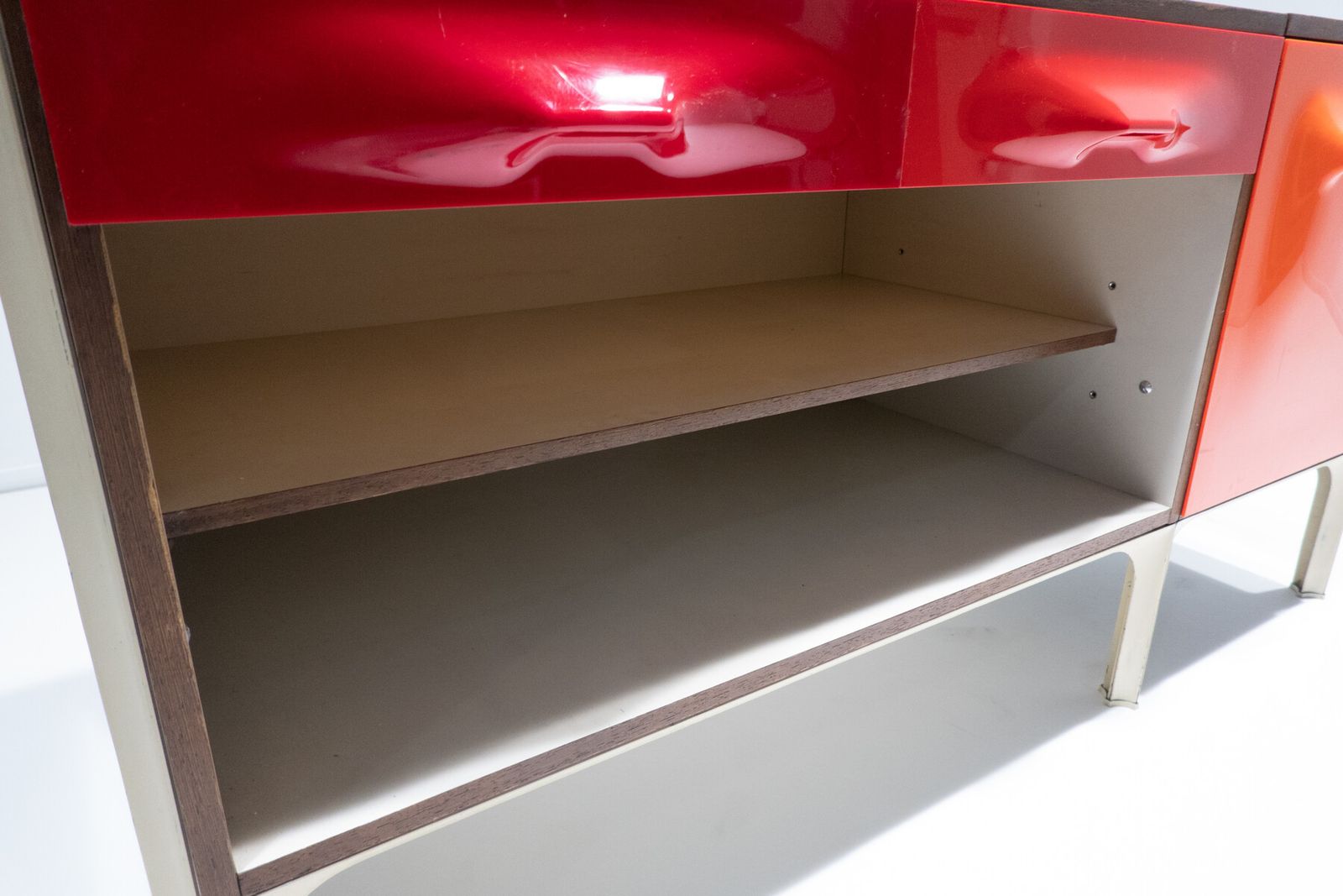 photo vinterior Mid Century Modern Desk With Sliding Top By Raymond Loewy