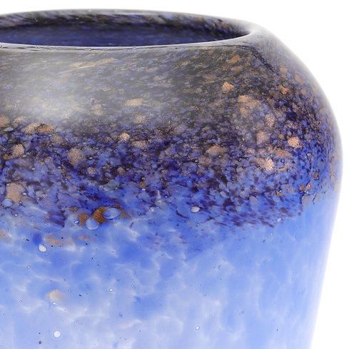 Monart Art Deco Glass Vase In Blue And Black With Aventurine C1930 photo furniture