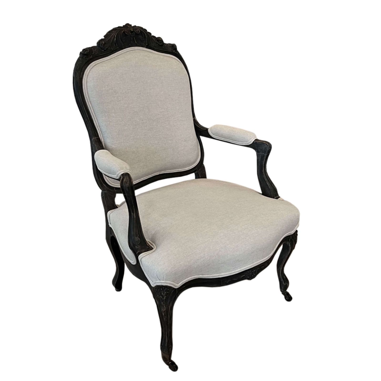 Pair Of Carved 19th Century Salon Chairs photo for sale