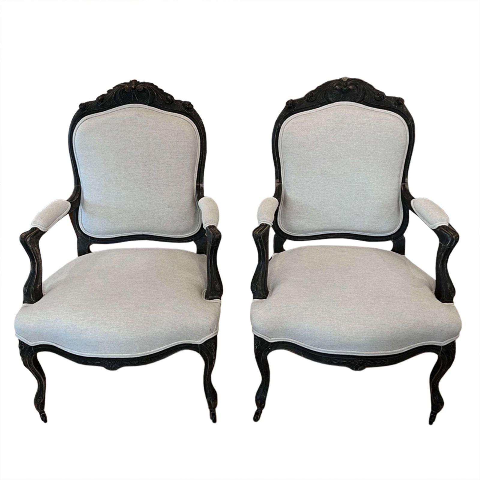Pair Of Carved 19th Century Salon Chairs photo vinterior