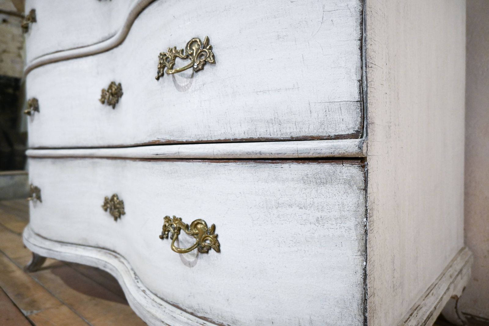 19th Century German Rococo Serpentine Painted Commode photo buy