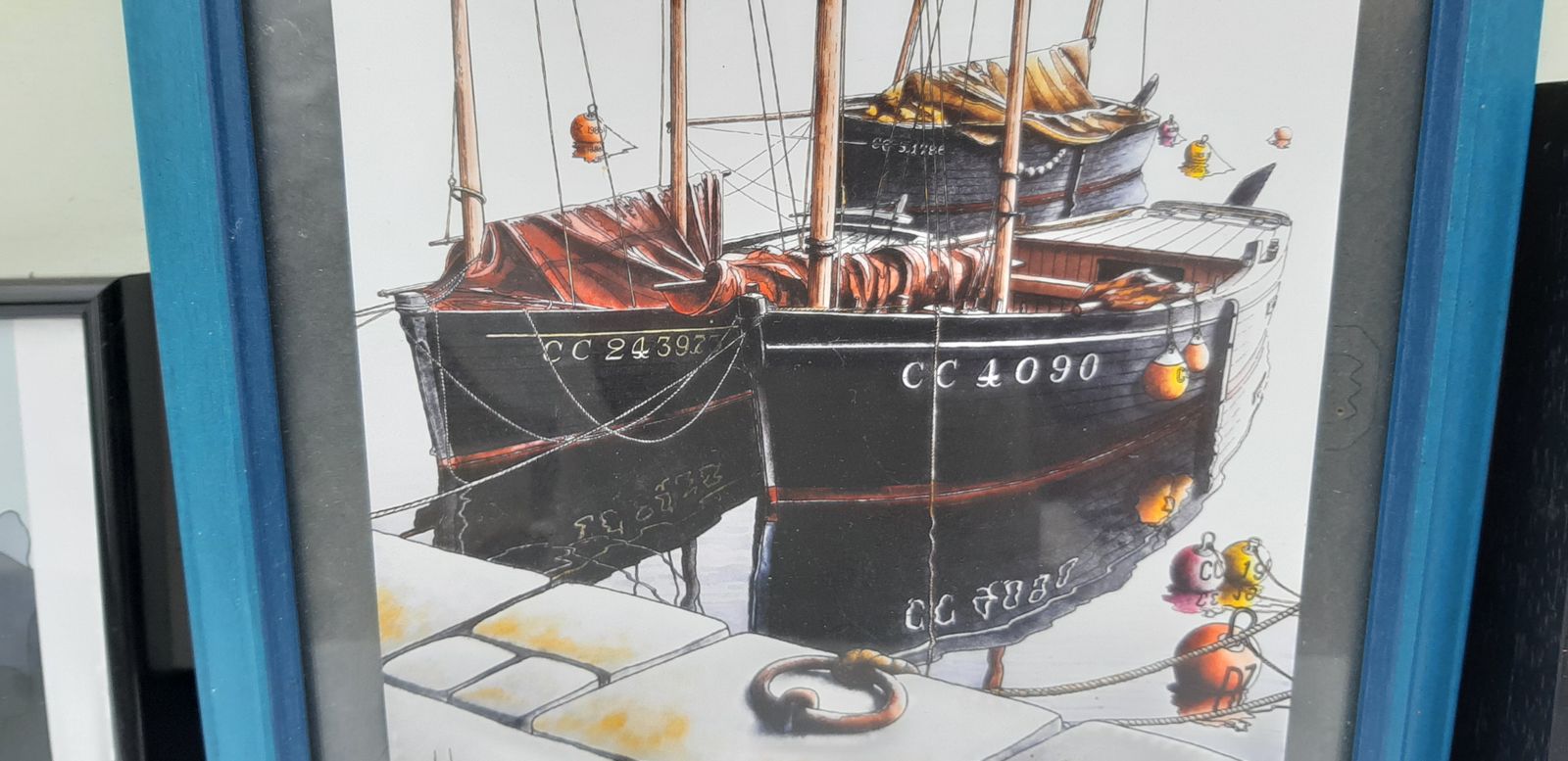 Art 3 Paintings By Alain Couadou, 1970s photo