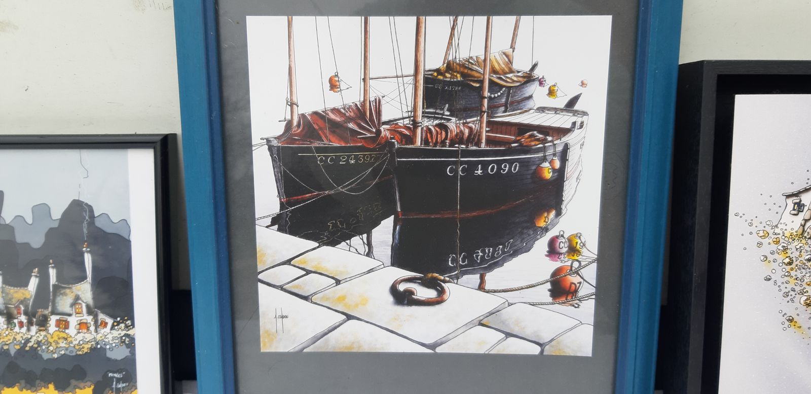 photo buy 3 Paintings By Alain Couadou, 1970s