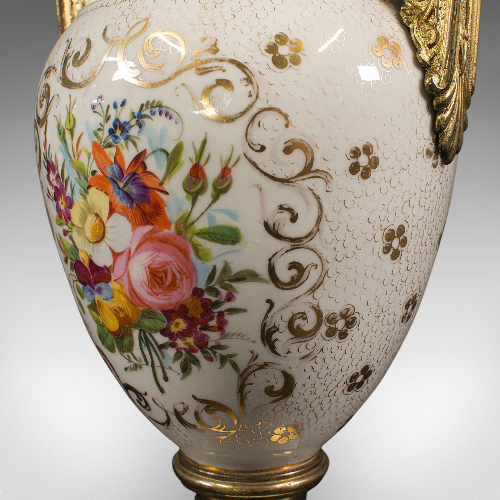 Vintage Decorative Table Lamp, French, Ceramic Urn, Ornamental Light, Circa 1970 photo buy