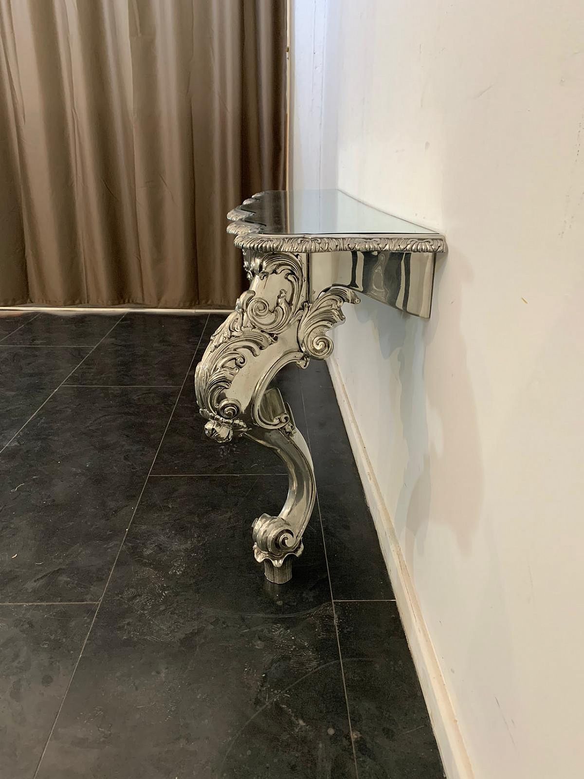 Eclectic Metal Console Table Designed By Piero Figura For Atena, 80s photo Furniture
