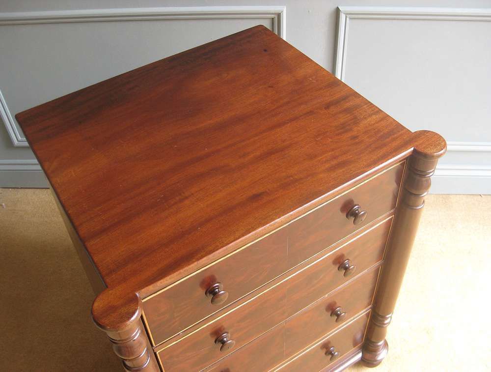Petite Mahogany Chest Of Drawers photo for sale