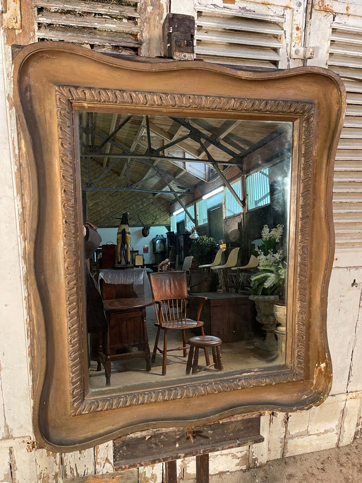 Antique French Giltwood Bedroom Bathroom Mirror Circa 1880 photo buy