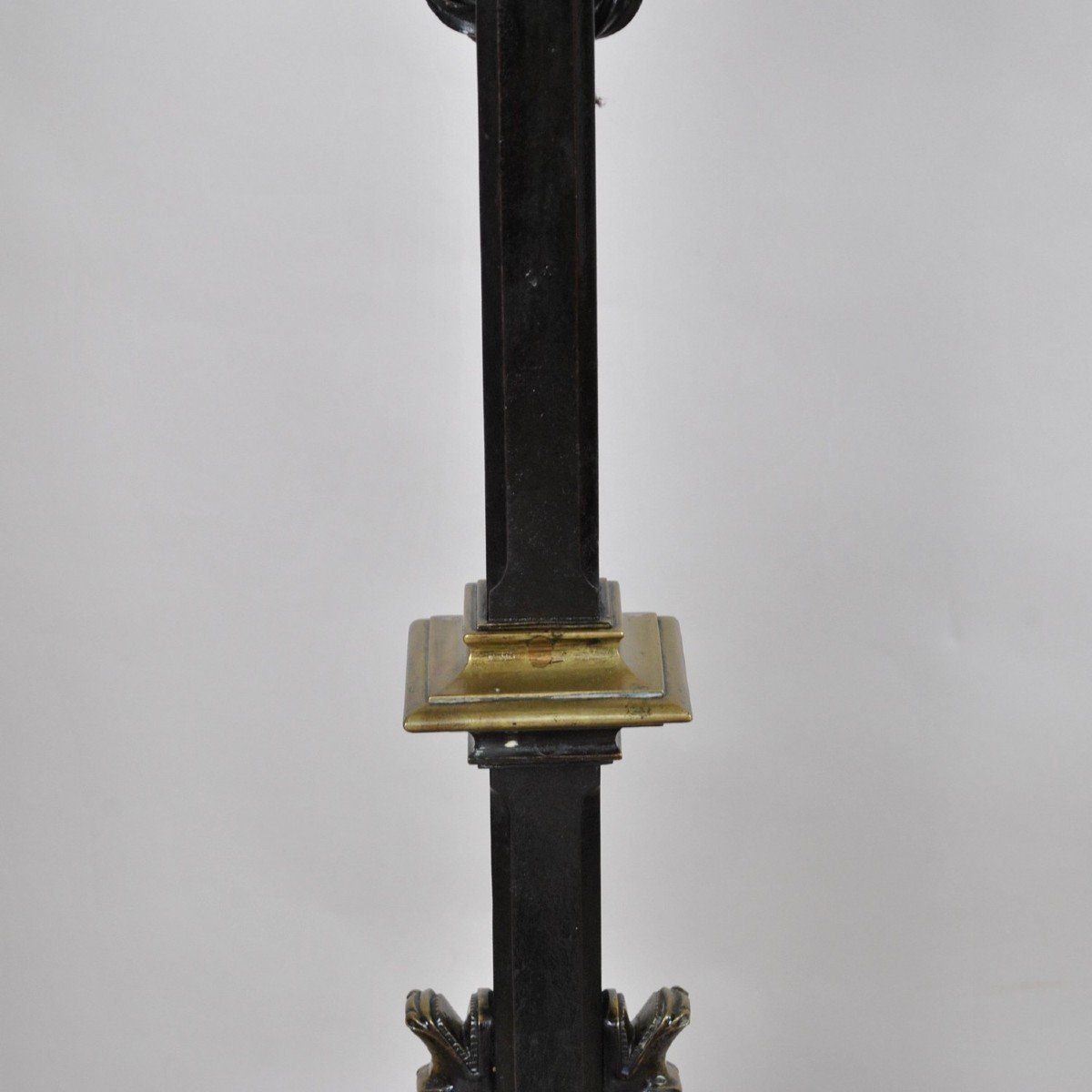1850.0 Pair Of Andirons In Bronze And Iron, Gothic Style, Xixth Century photo