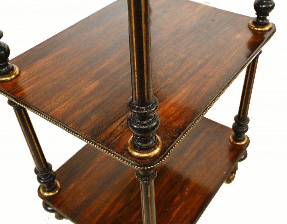photo for sale Victorian Whatnot Shelf Trolley Rosewood 1860