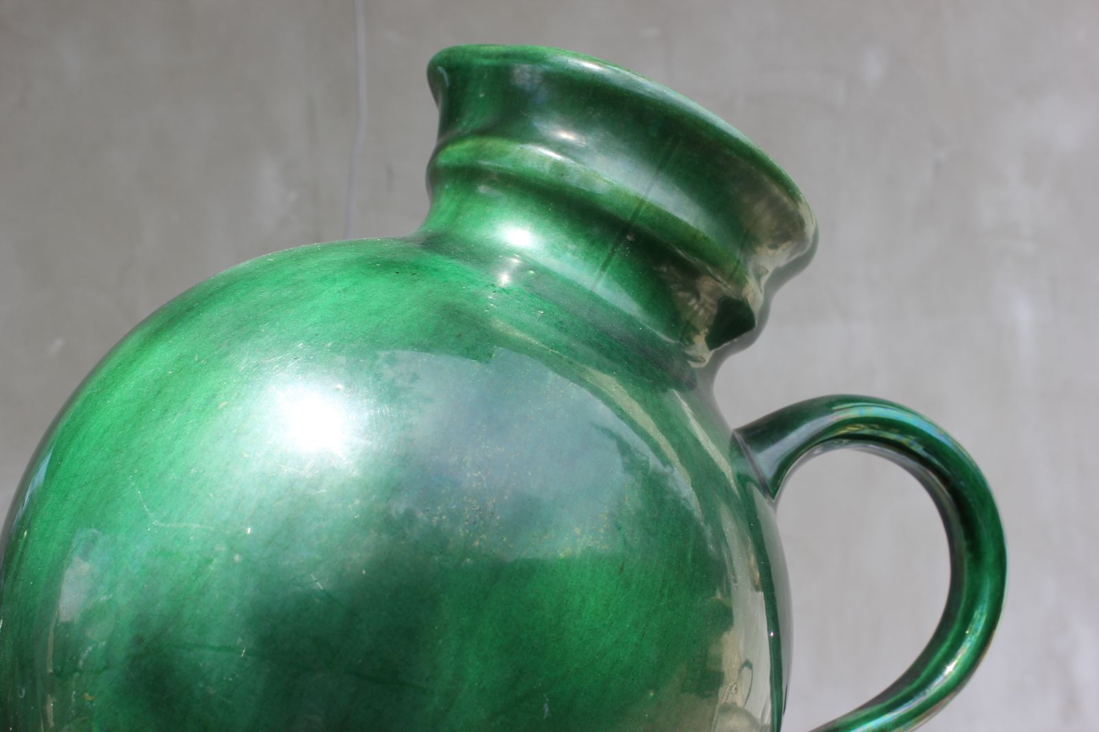Large Ceramic Green Vase Holiday Gift Rustic Style Handmade Pottery Farmhouse Decor Anniversary Gift Flower photo for sale