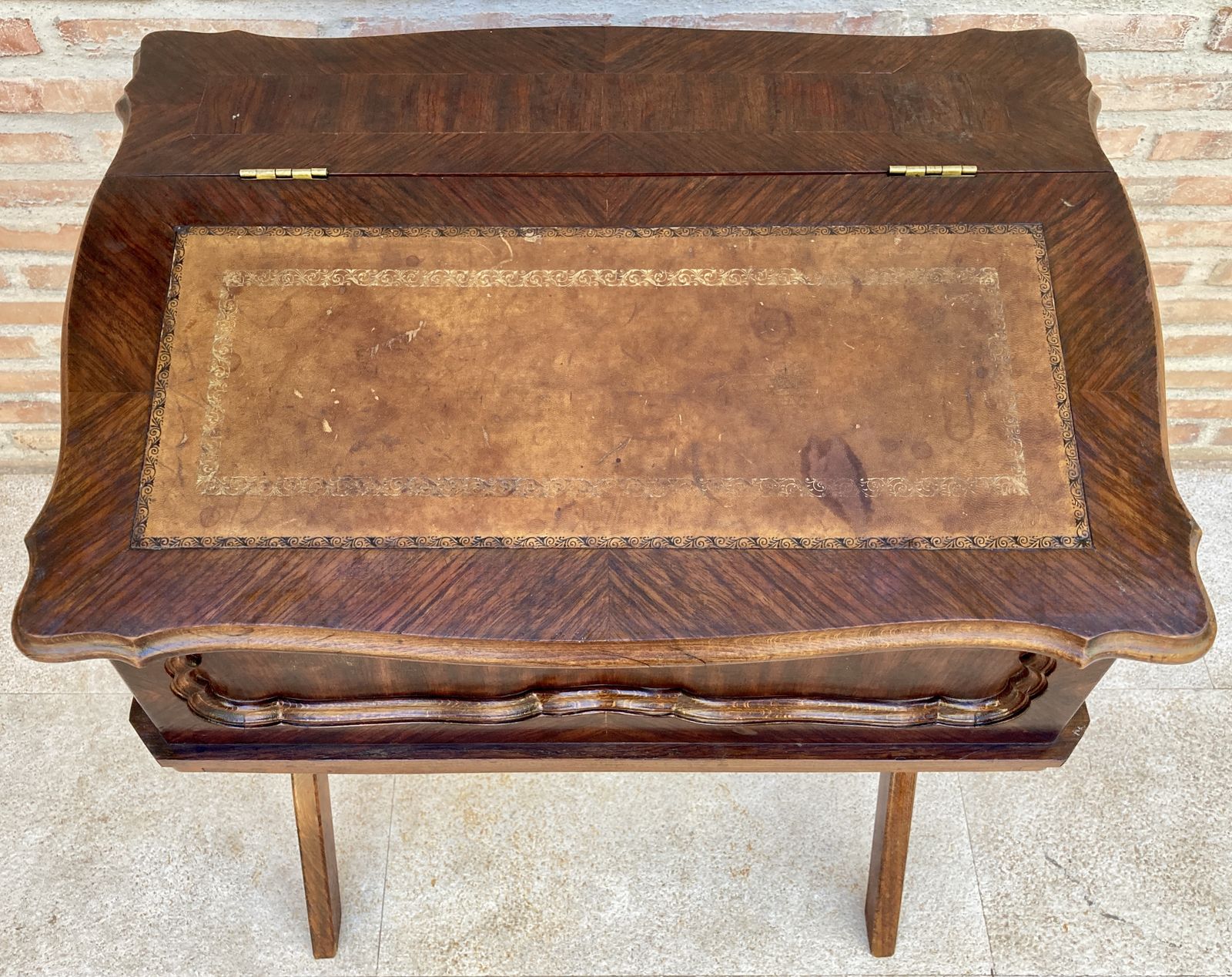Early 20th Century Walnut & Leather Secretary Desk photo furniture