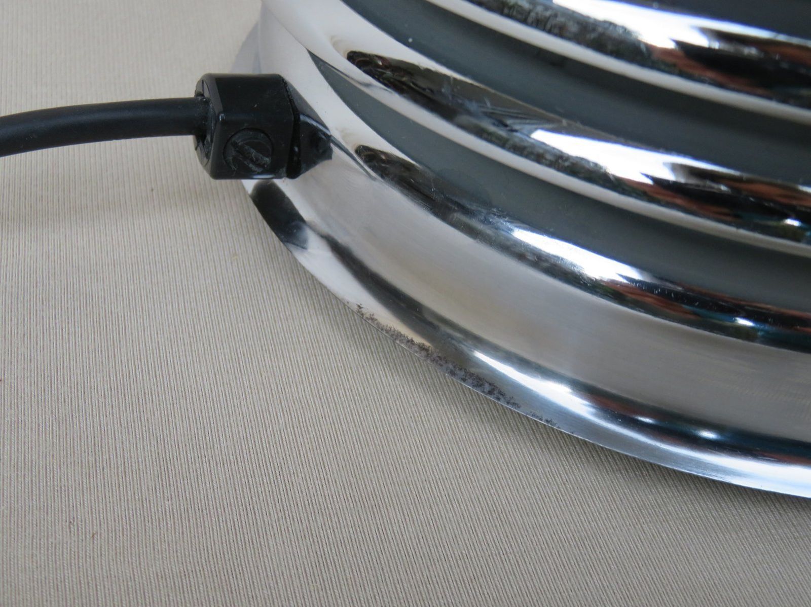 photo vinterior Large Chrome Plated Table Lamp Saturno By Kazuo Motozawa For Staff, 1970s