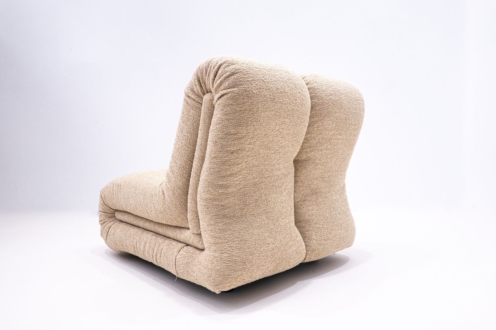 Mid Century Modular Cream Fabric Sofa In The Style Of Claudio Vagnoni photo 15285.0