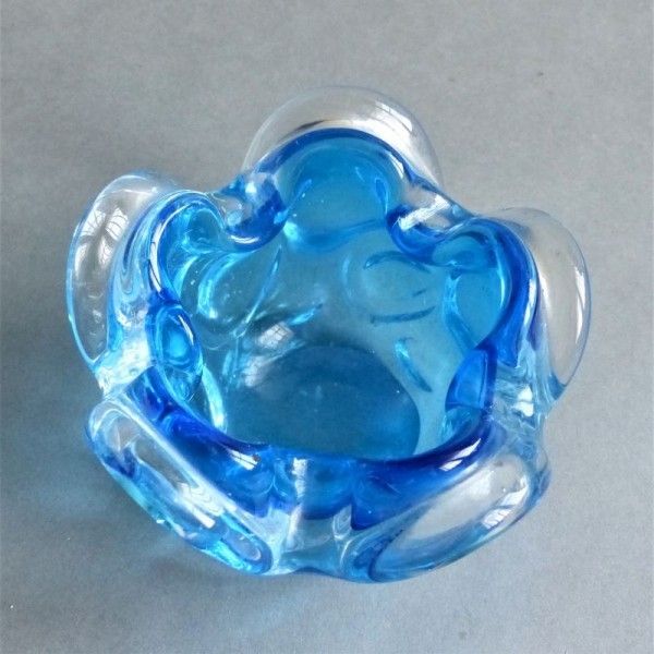 Glass Ashtray From Bohemia. 1950   1960 photo furniture