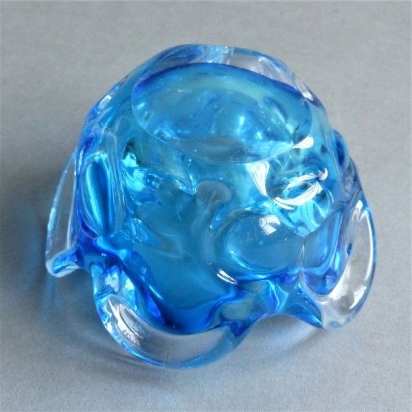 Glass Ashtray From Bohemia. 1950   1960 photo for sale