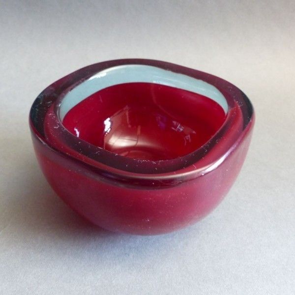 Murano Glass Ashtray Italy 1950   1959