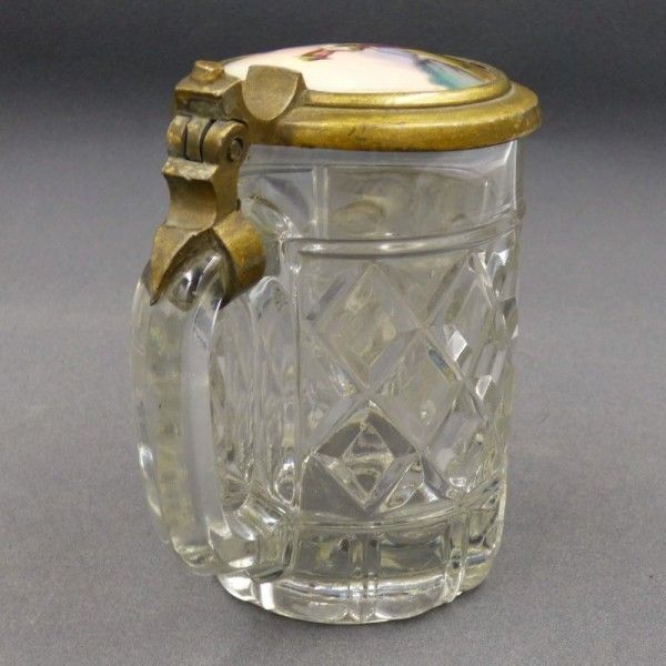 Glass Beer Mug Of The Cristalleries De St. Louis. France 1900   1920 photo vinterior