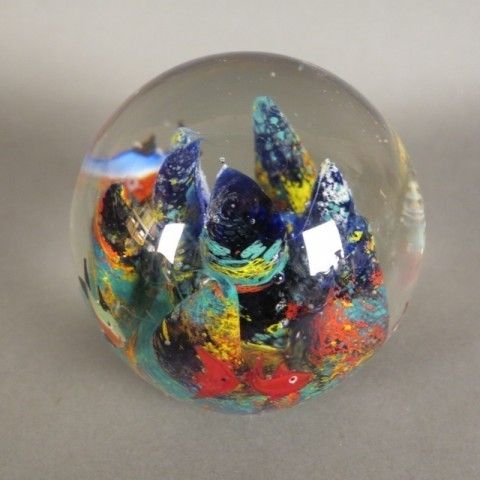 Murano Glass Paperweight Aquarium 1950   1959