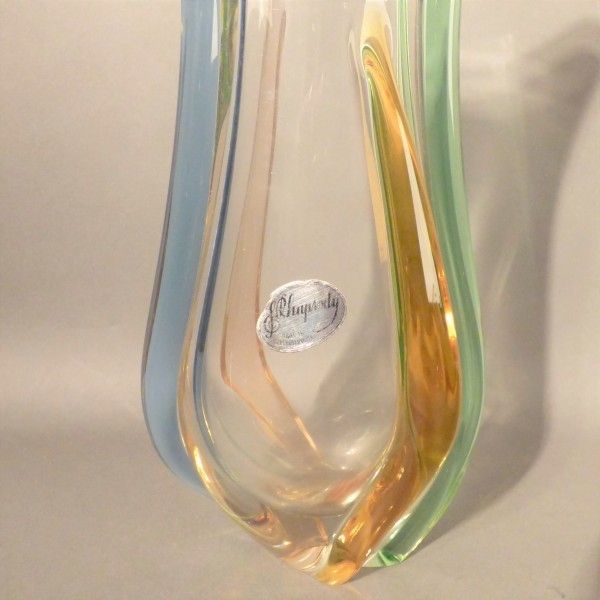 Glass Vase Rhapsody By Frantisek Zemek For Mstisov Glass Factory. 1950   1959 photo for sale