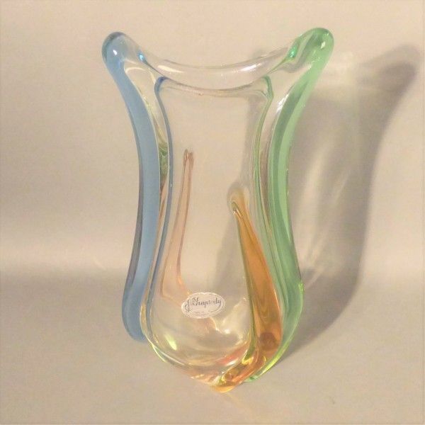 Glass Vase Rhapsody By Frantisek Zemek For Mstisov Glass Factory. 1950   1959 photo 417.0