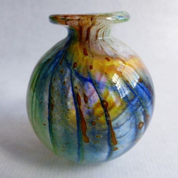 Hand Blown Glass Vase By Mdina Glass Malta. 1960   1970