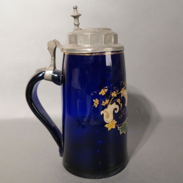 Art Nouveau Souvenir Mug With A Tin Lid. 1900 photo 191.0
