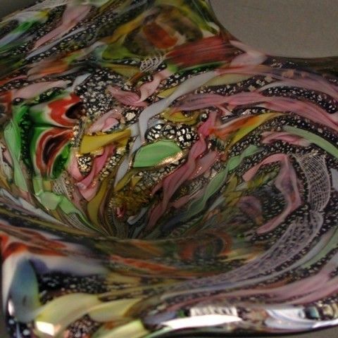 Big Glass Bowl Murano Dino Martens Fratelli Toso Tutti Frutt