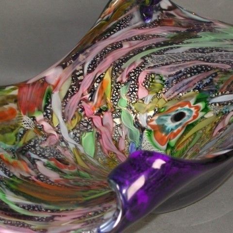 photo buy Big Glass Bowl Murano Dino Martens Fratelli Toso Tutti Frutt