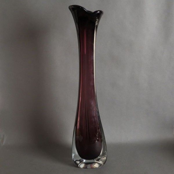 Big Purple Murano Glass Vase. 1950   1959