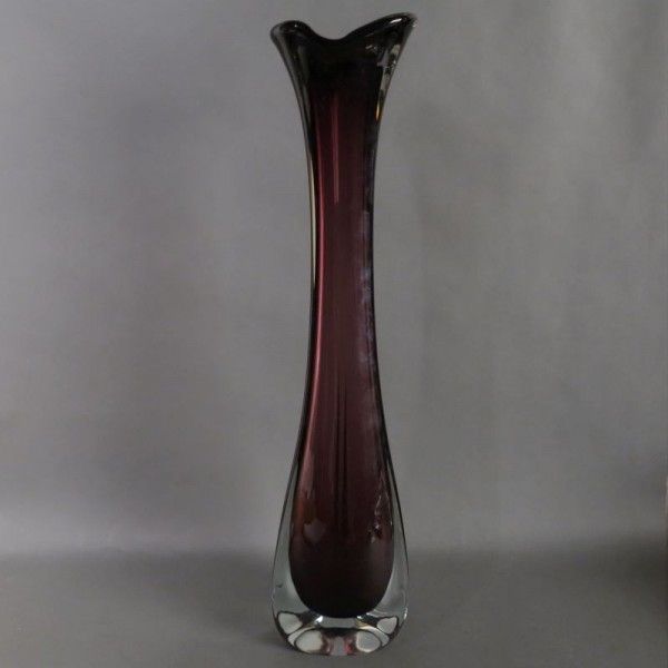 Big Purple Murano Glass Vase. 1950   1959 photo Home Decor