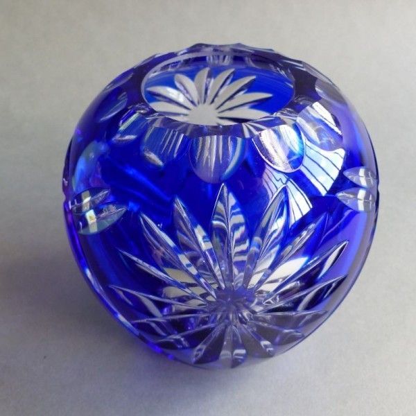 Blue Lead Crystal Vase By Tritschler Winterhalter. 1960   1970 photo furniture