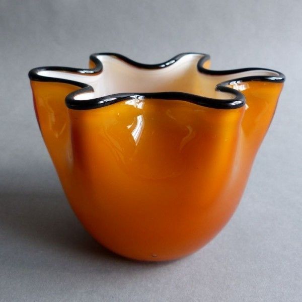 Murano Vase With A Wavy Rim  Italy 1950   1959