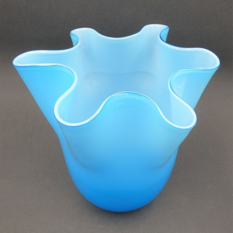 Glass Pleated Vase By Anker Iversen. Denmark 1960   1970 photo 334.0