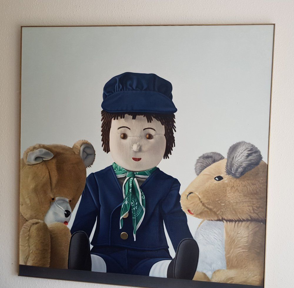 Kurt Haug, Children's Toys, 1970s, Oil Painting