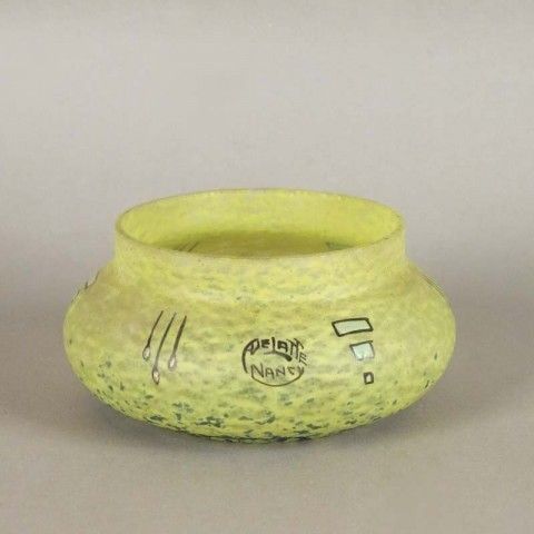 Art Nouveau Glass Bowl By Delatte Nancy. 1900   1920 photo furniture