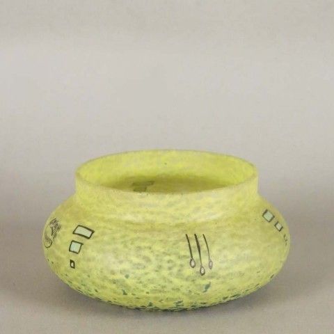 Art Nouveau Glass Bowl By Delatte Nancy. 1900   1920 photo for sale