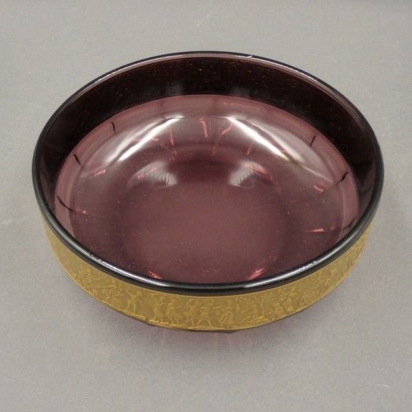 Art Nouveau Glass Bowl By Moser Karlsbad. 1890   1919