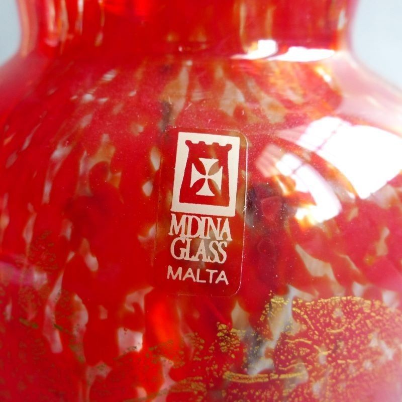 Hand Made Glass Vase From Mdina Glass Malta. 1970   1975 photo furniture