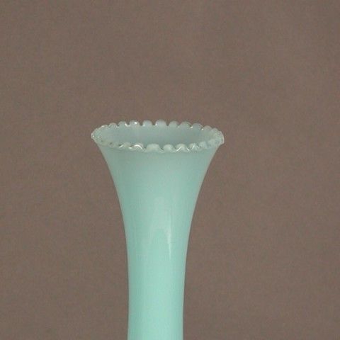 Opal Glass Flower Vase. Venice. Italy. 1950   1955. photo for sale