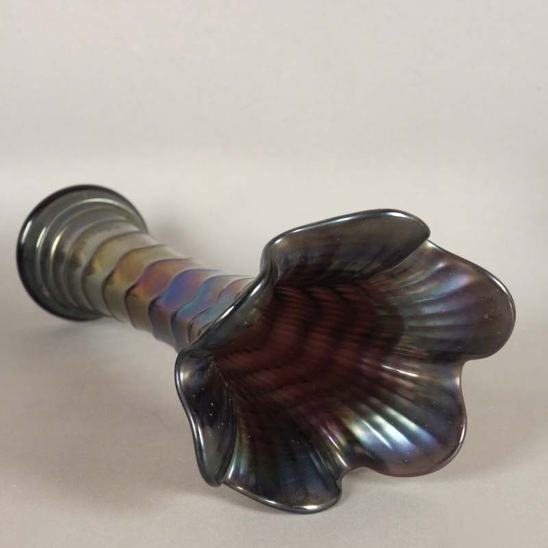 Iridescent Art Nouveau Glass Vase. Bohemia 1900   1920 photo buy