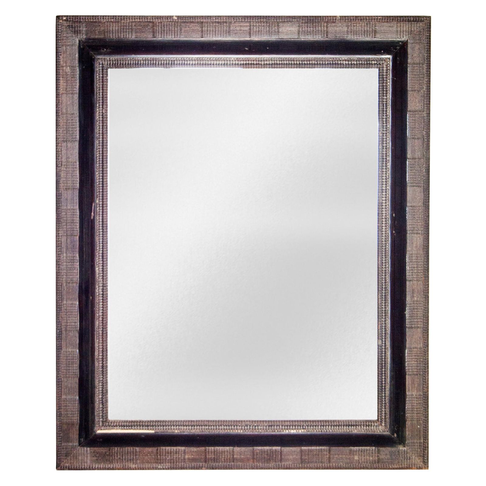 Neoclassical Regency Dark Brown Hand Carved Wooden Mirror, 1970