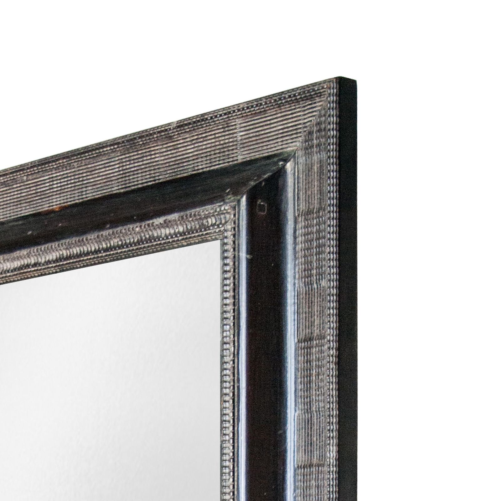 Neoclassical Regency Dark Brown Hand Carved Wooden Mirror, 1970 photo for sale