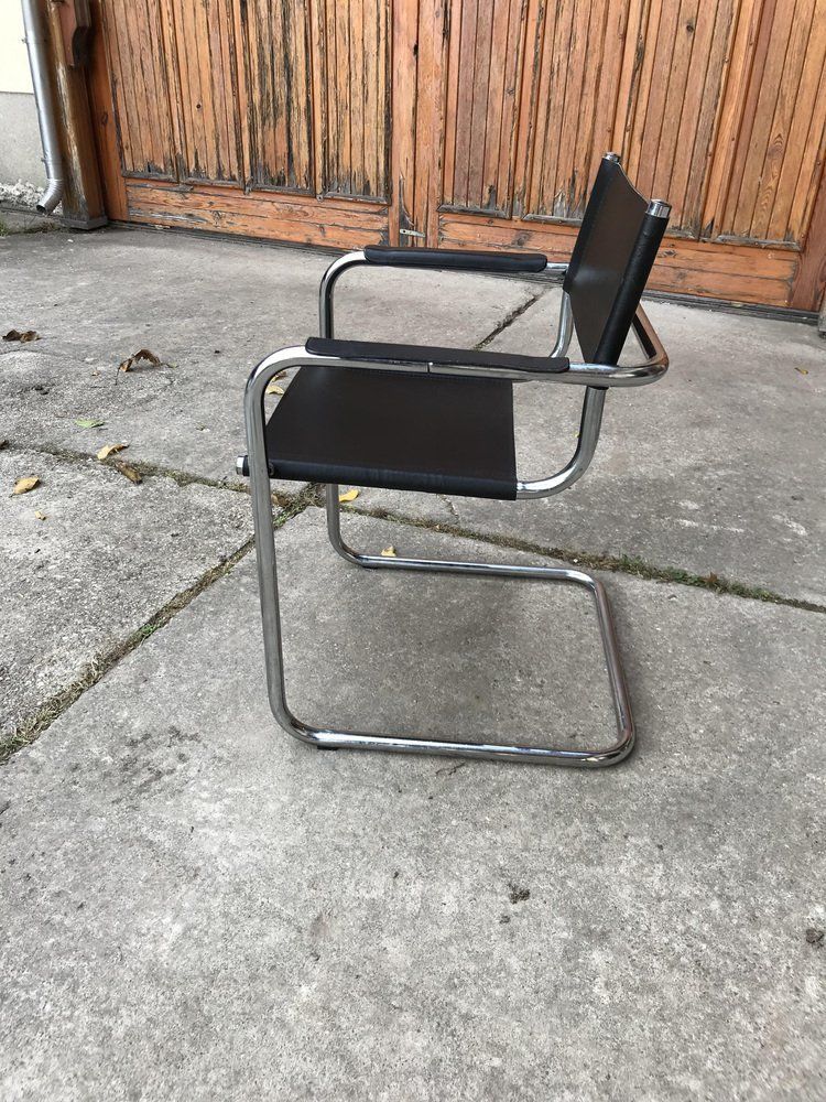 Mid Century Chrome Tubular Coffee Table With Chairs, 1960s, Set Of 3 photo vintage