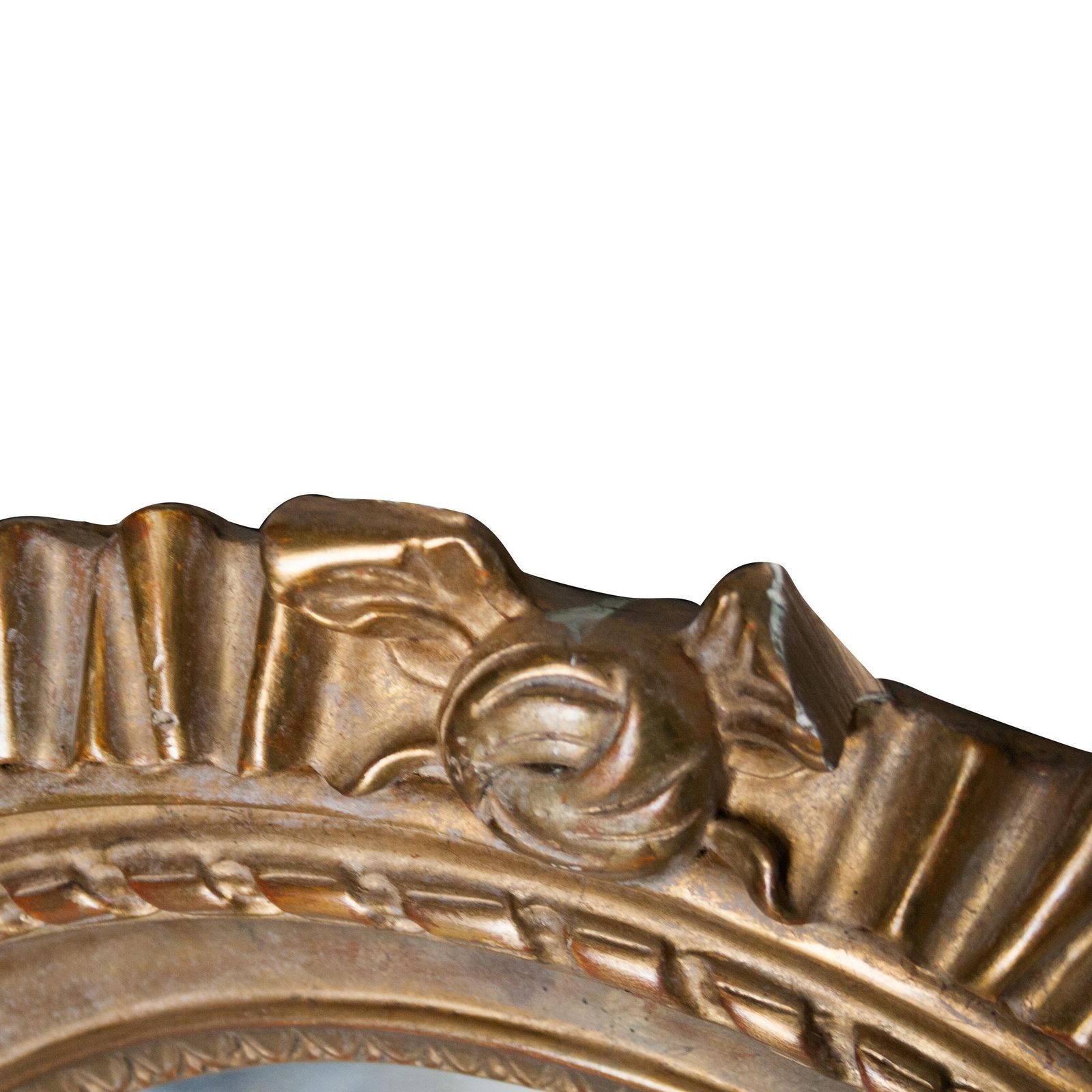 Neoclassical Regency Style Acanthus Gold Foil Hand Carved Wooden Mirror, 1970 photo Home Decor
