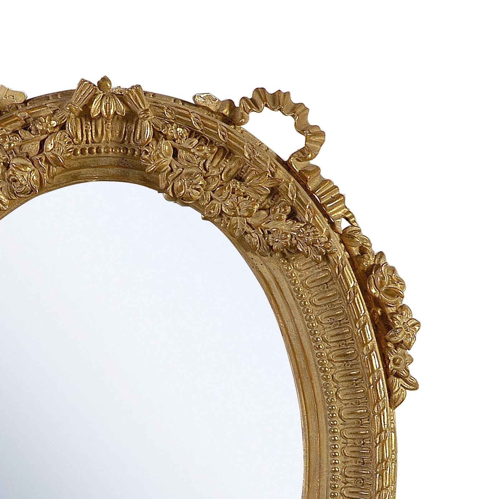 Neoclassical Regency Style Gold Foil Hand Carved Wooden Mirror, 1970 photo furniture