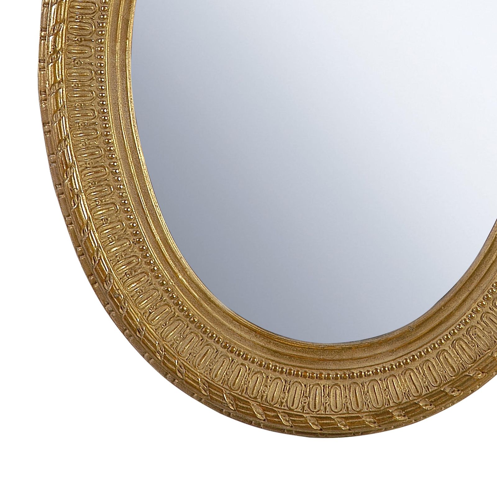 Neoclassical Regency Style Gold Foil Hand Carved Wooden Mirror, 1970 photo Home Decor