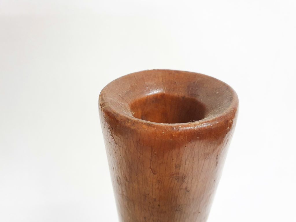 Massief Houten Vaas, Ca. Jaren 1970 photo Woonaccessoires